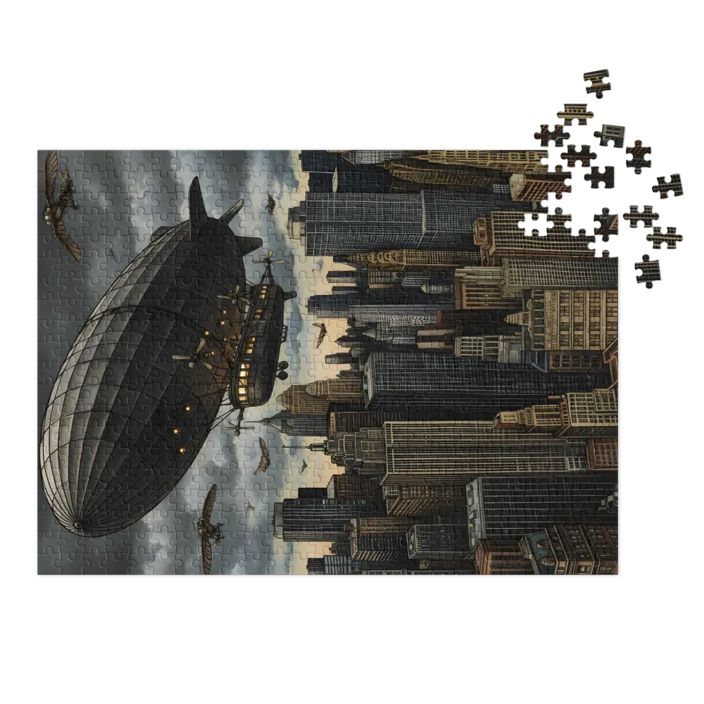 Zeppelin Over City