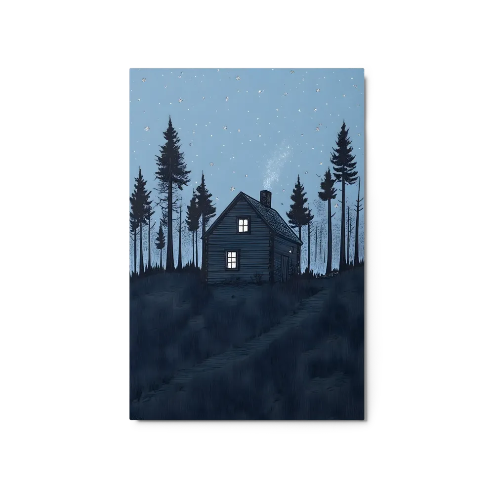 Starry Night Cabin | Art Print