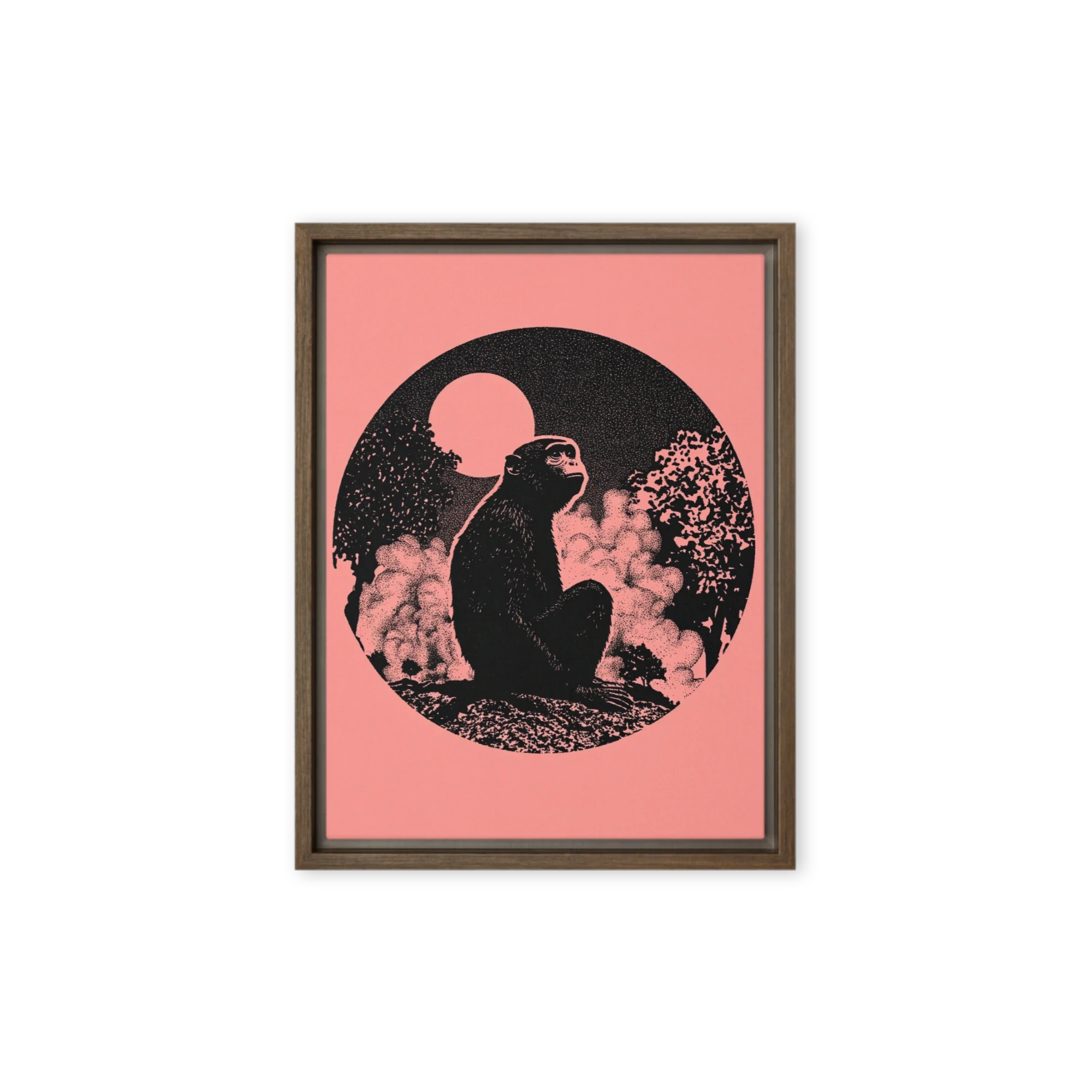 Chimpanzee and Moon