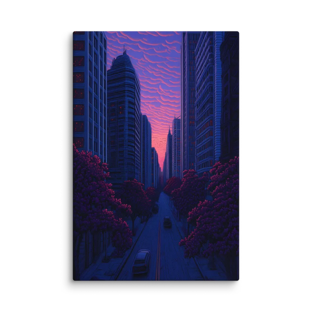 Neon Urban Twilight 
 Canvas | 32″x 48″