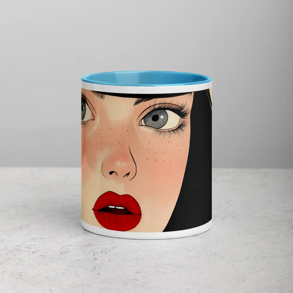 Crimson Lips 
 Mug with Red inside