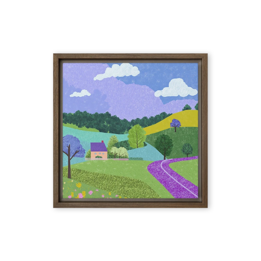 Textured Hillside Retreat | Art Print