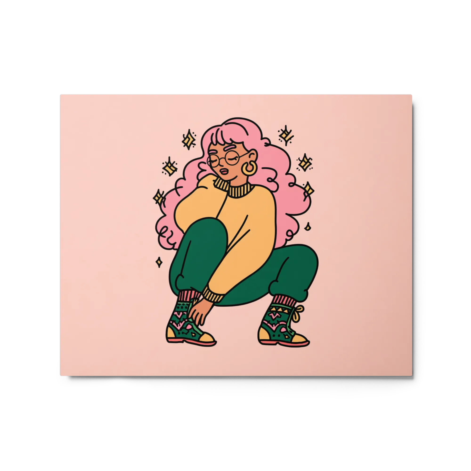 Pensive Pink-Haired Girl