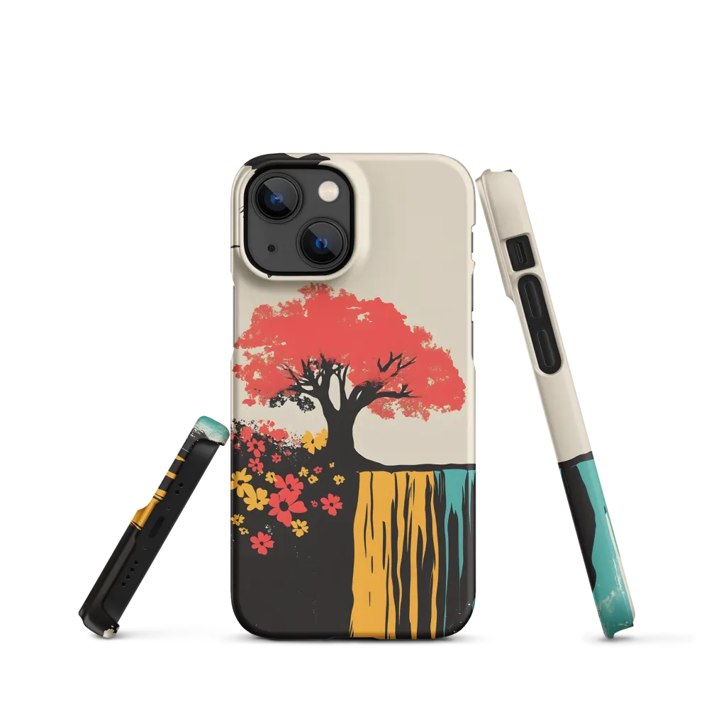 Tree and Waterfall Illustration | Phone Case