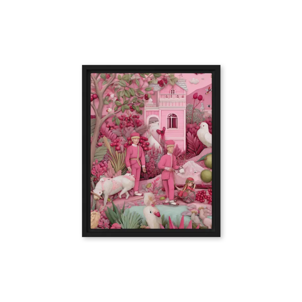 The Pink Fairytale Garden 
 Canvas | 24″x 24″