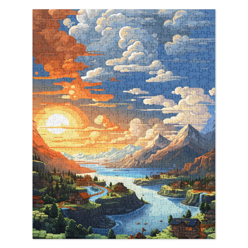 Tranquil Sunset Over Serene Landscape
