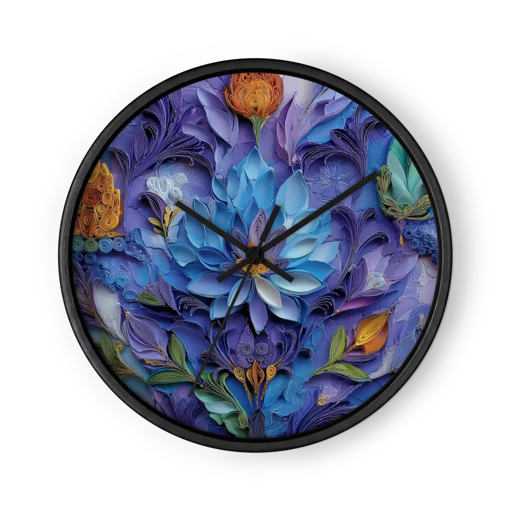 Quilled Lotus Bloom | Wall Clock