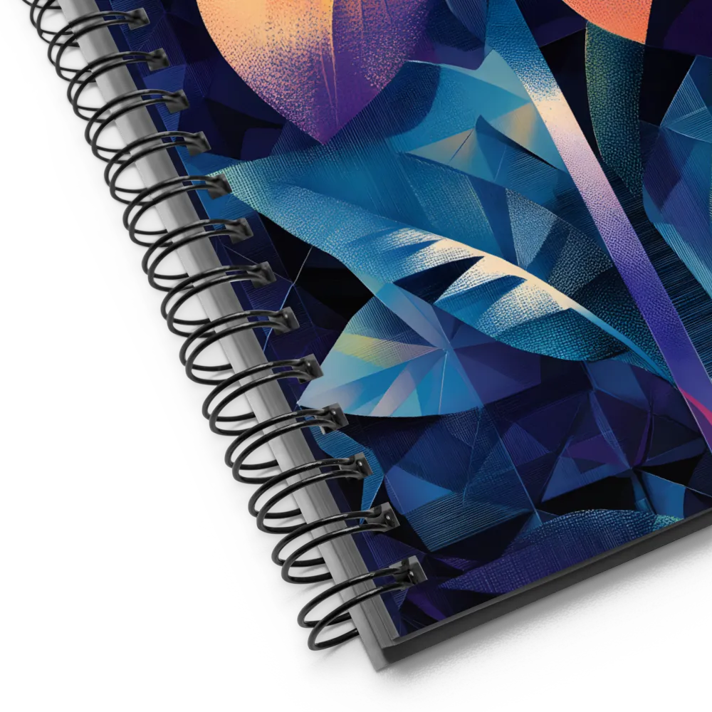 Luminous Geometric Iris 
 Spiral Notebook | 140 pages