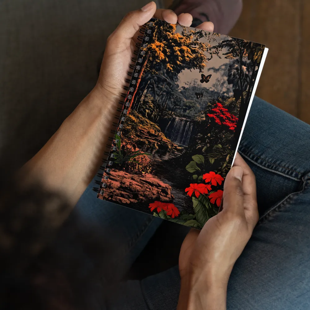 Enchanted Jungle Waterfall 
 Spiral Notebook | 140 pages
