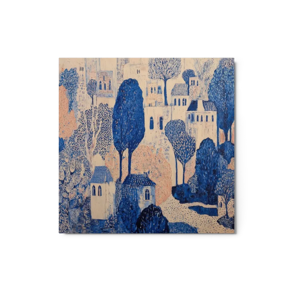 Blue Hillside Village | Art Print