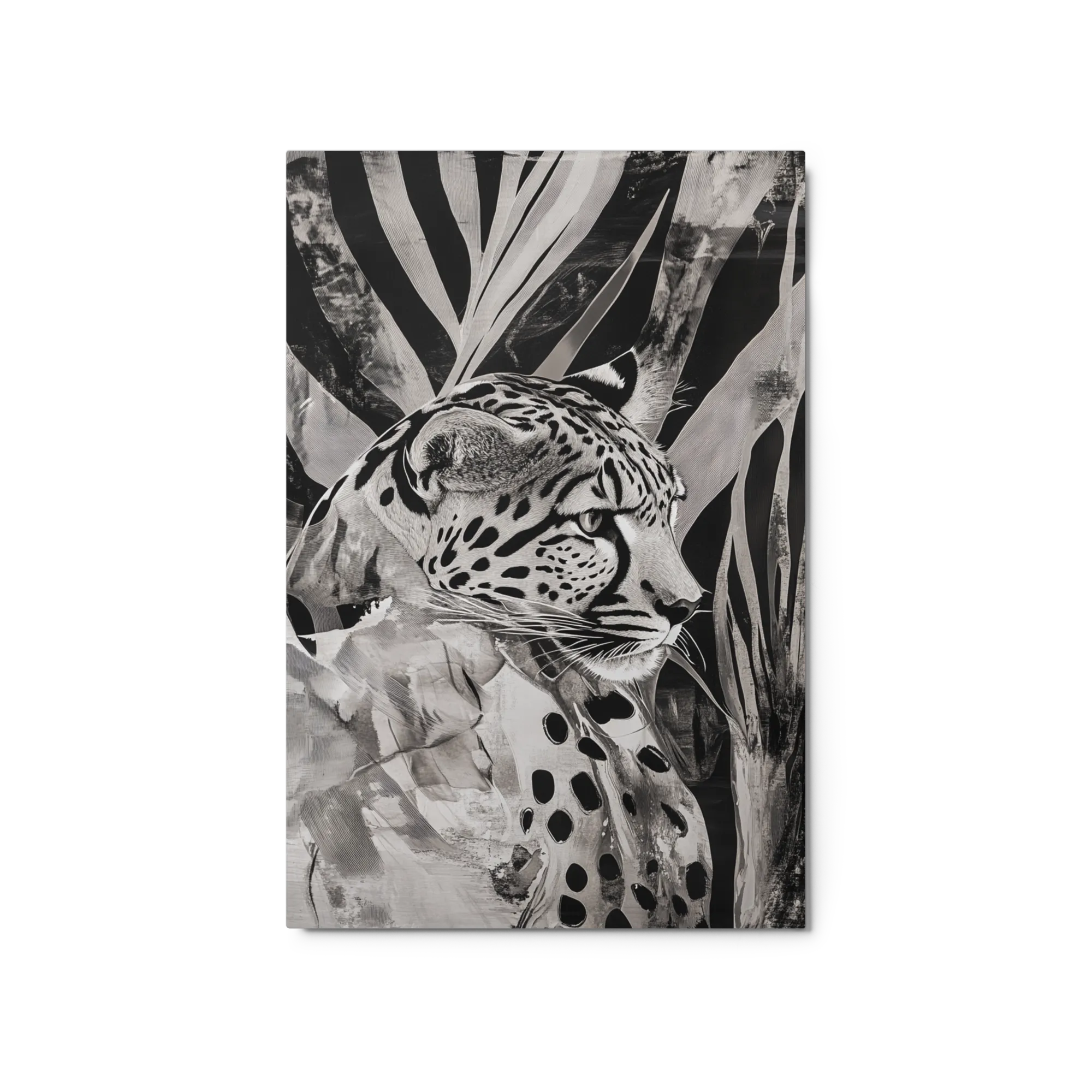 Abstract Leopard in Black and White