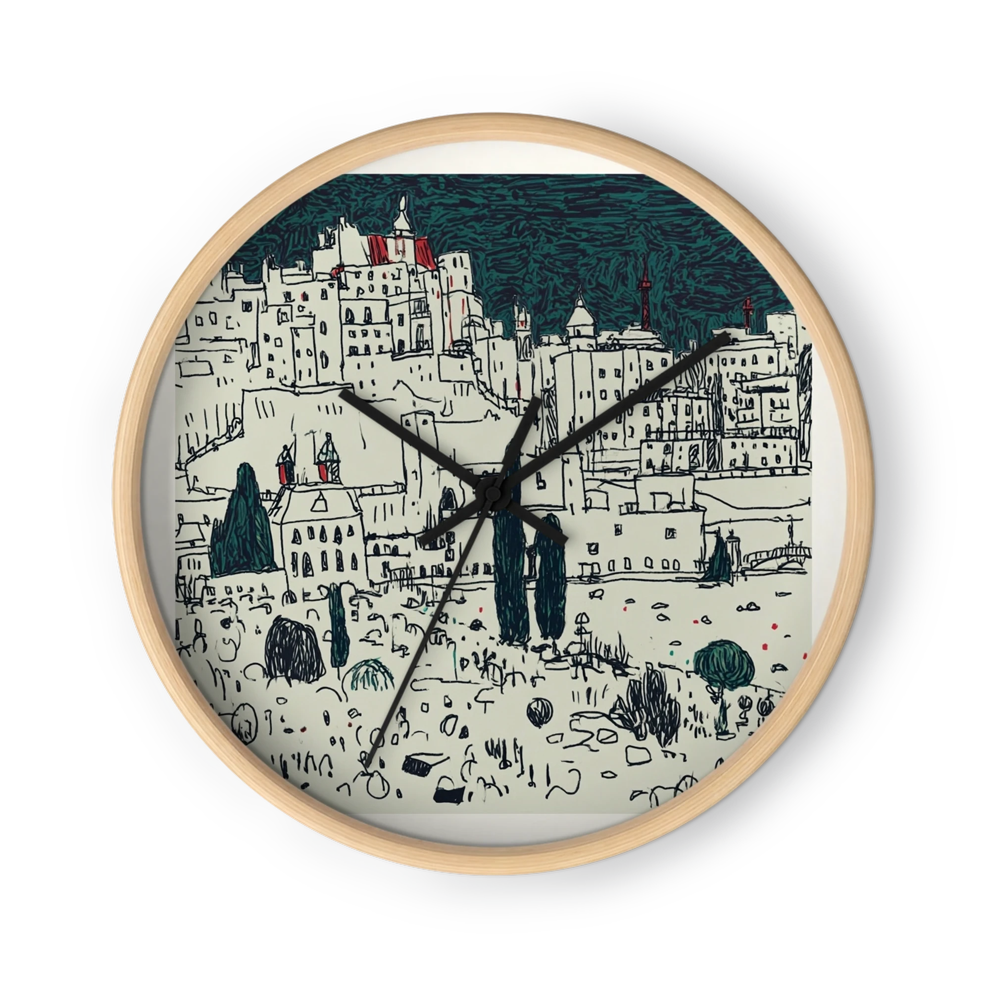 Hillside Town Line Art