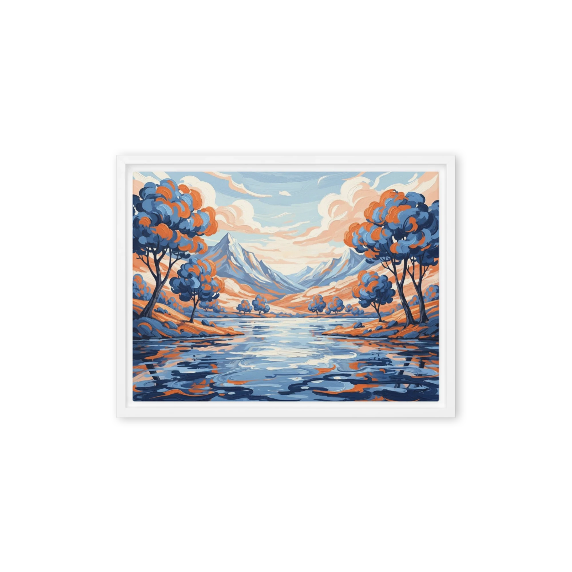 Stylized Lake Landscape