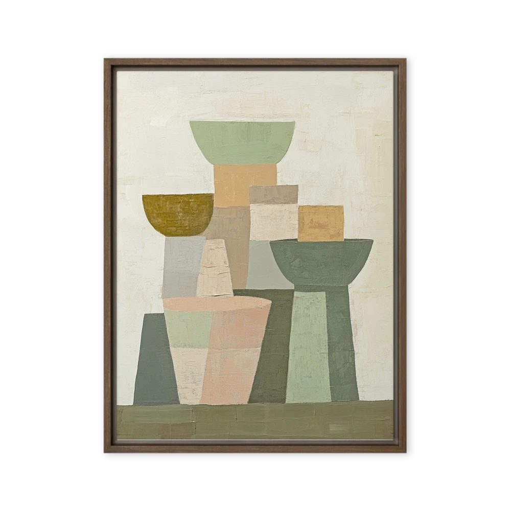 Stacked Clay Vessels | Art Print