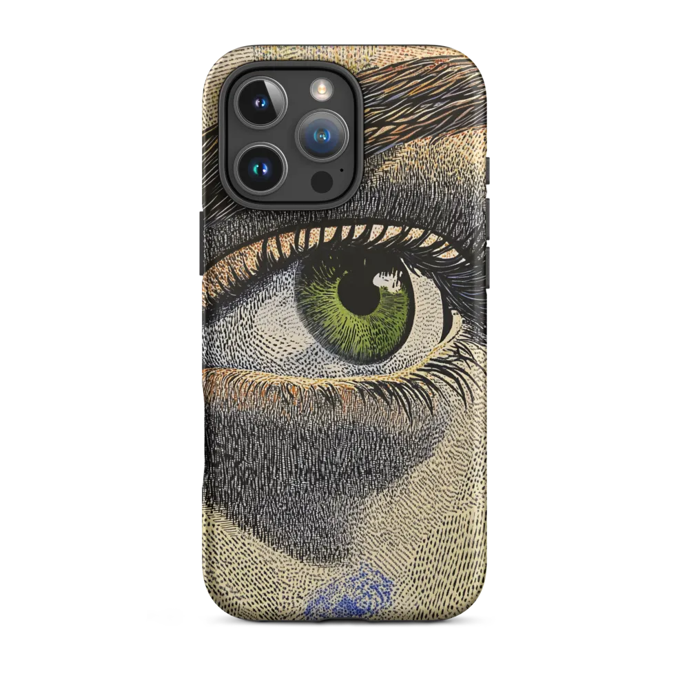 Green Eye Screen Print | Phone Case