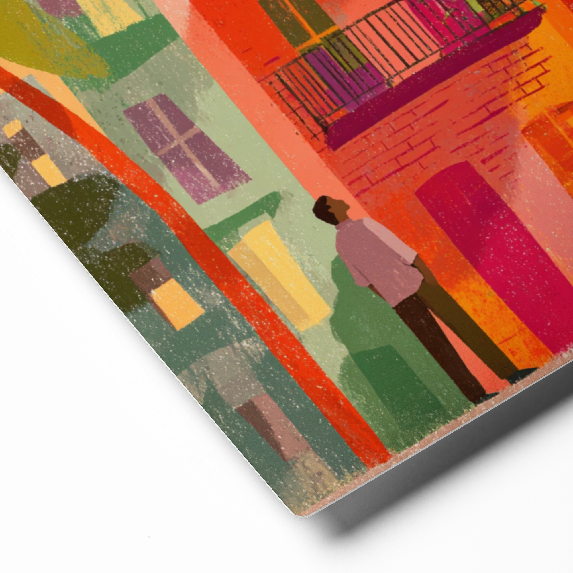 Sunlit Townhouses | Art Print