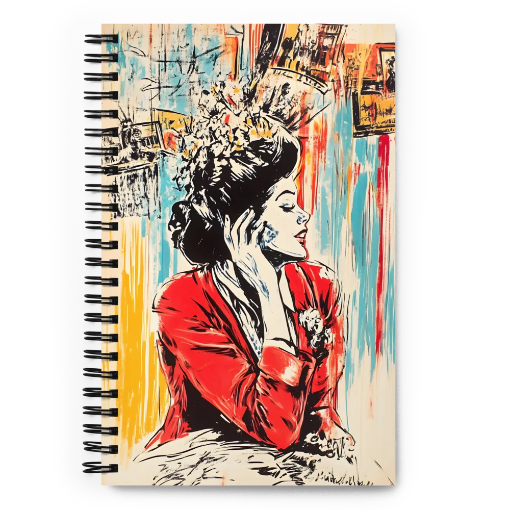 Melancholy Pop Art Portrait 
 Spiral Notebook | 140 pages