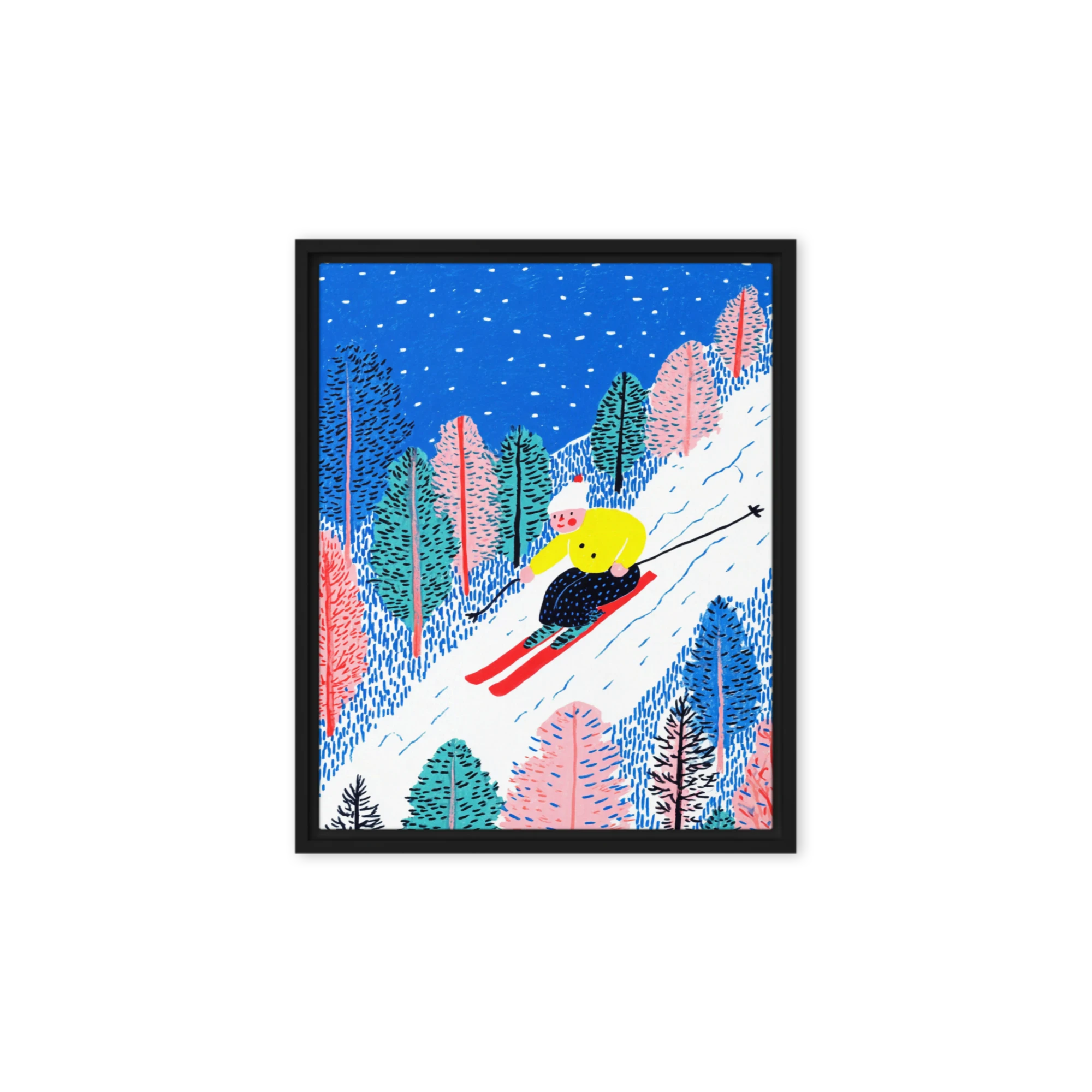 Downhill Snow Run | Art Print