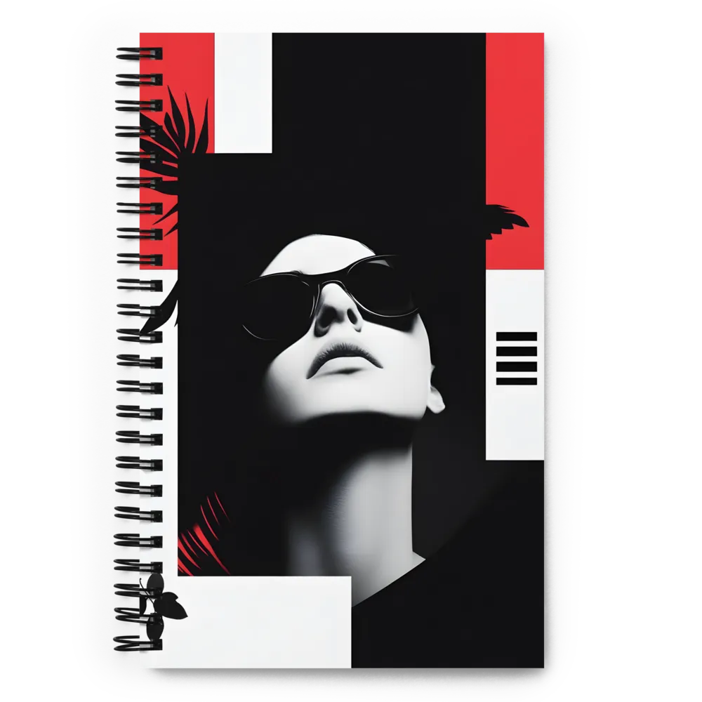 Fractured Light — Portrait in Black, White and Red