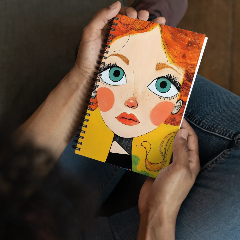 Expressive Redhead Portrait 
 Spiral Notebook | 140 pages