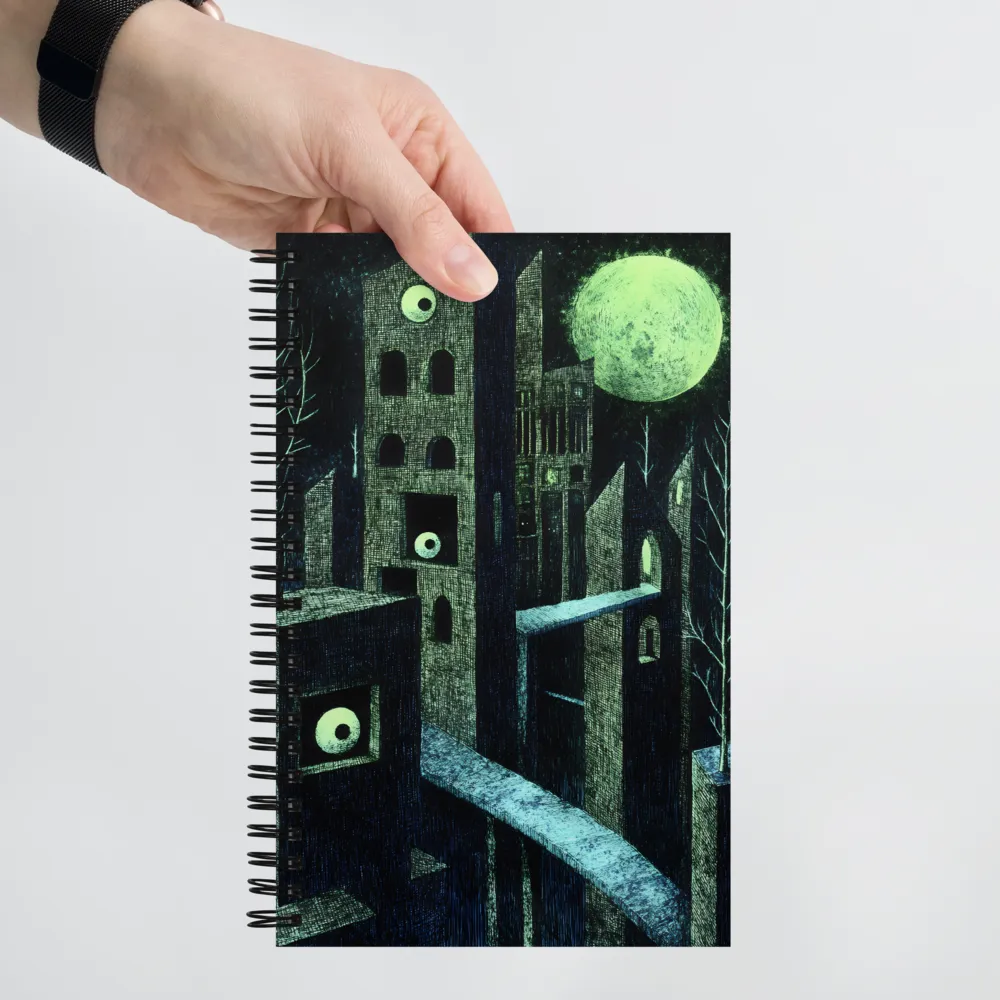 Surreal Moonlit City 
 Spiral Notebook | 140 pages