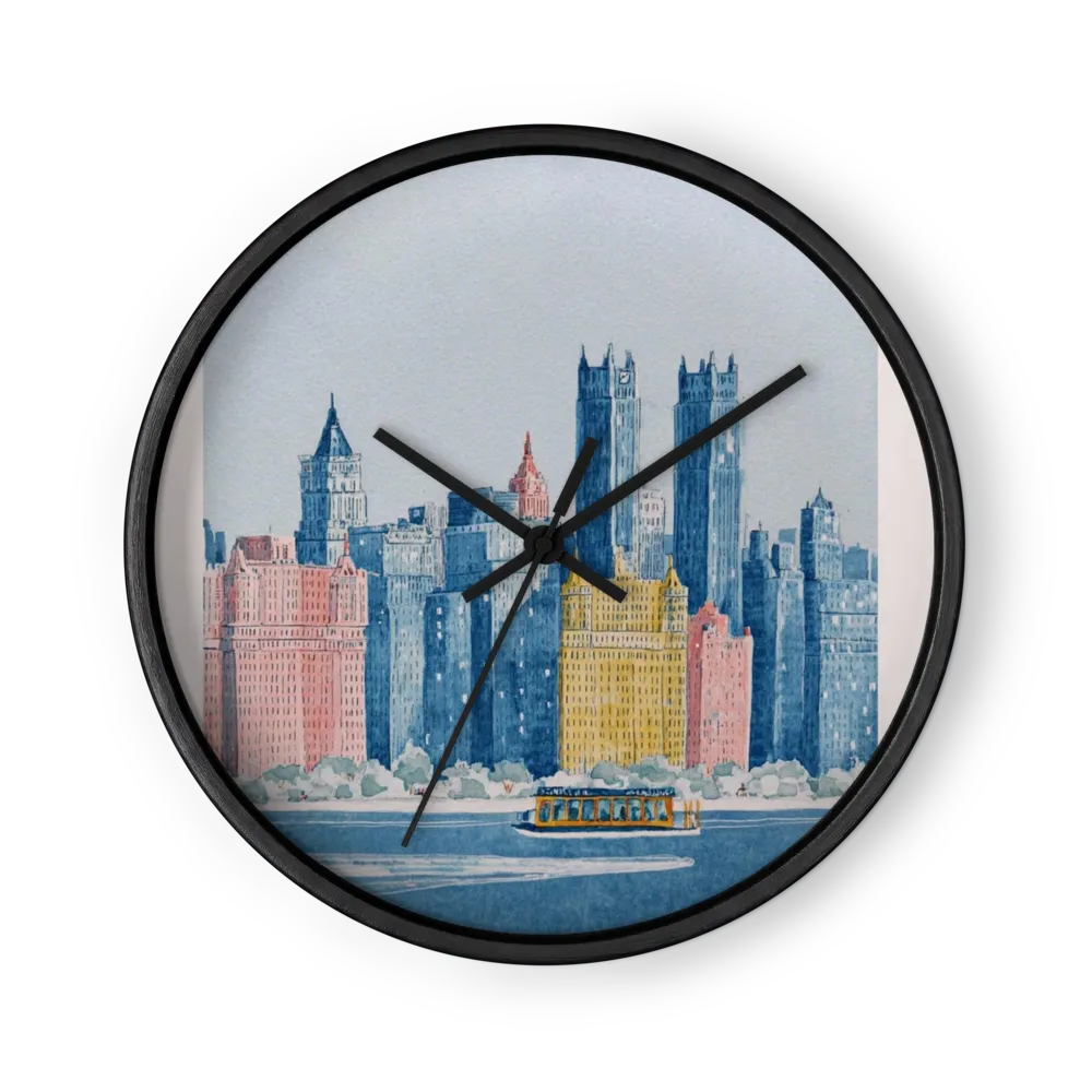 Waterfront Cityscape | Wall Clock