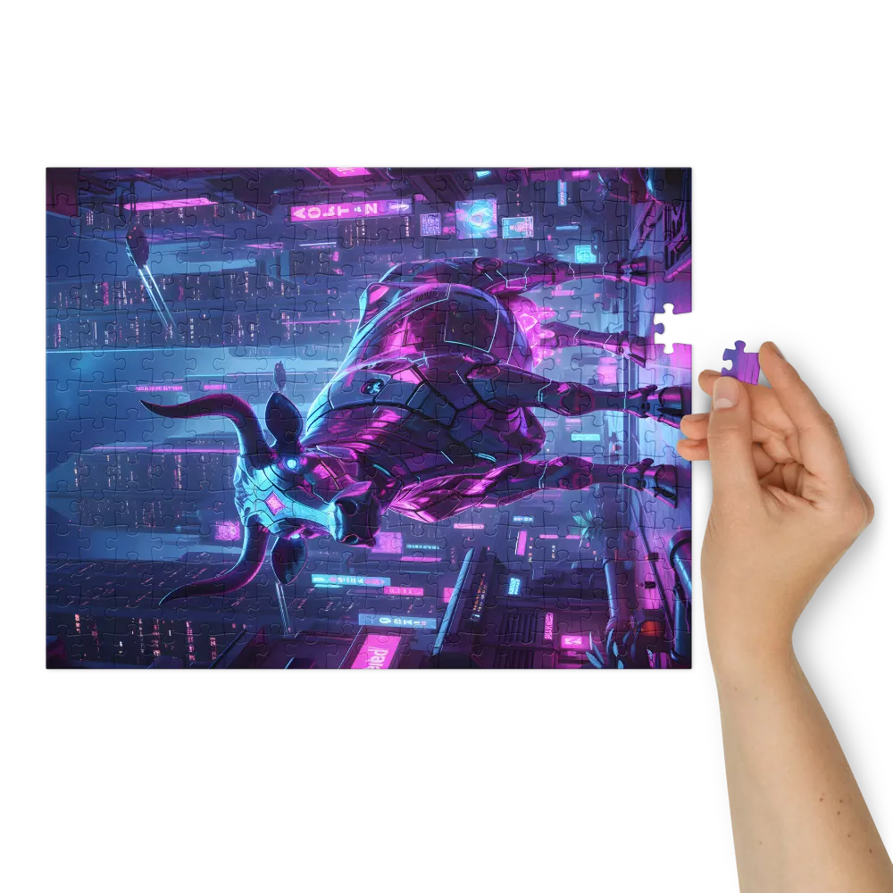 Neon Mech Cow | Jigsaw Puzzles