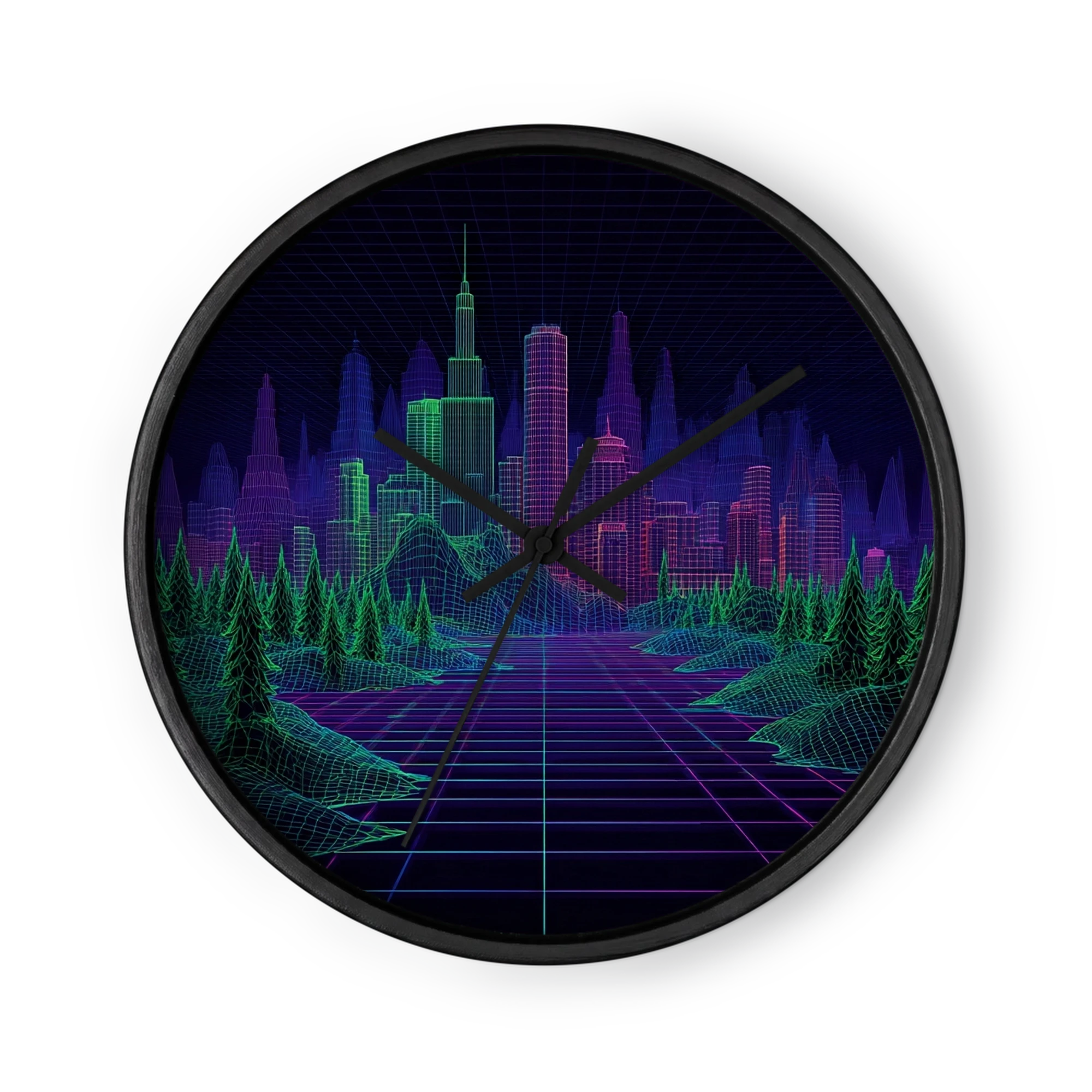 Neon Wireframe Metropolis
