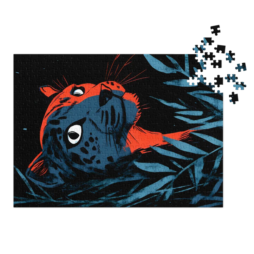 Nocturnal Leopard 
 Jigsaw Puzzle in Tin Box