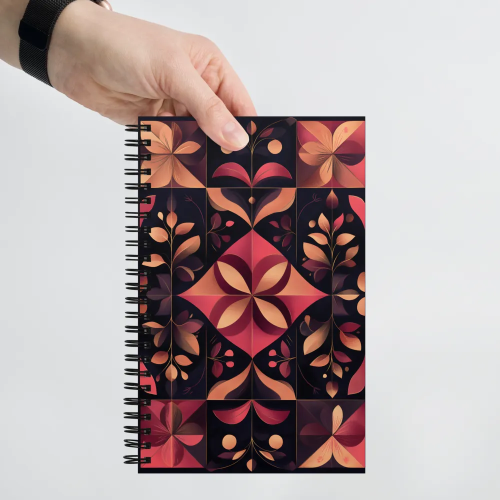 Organic Grid Harmony 
 Spiral Notebook | 140 pages