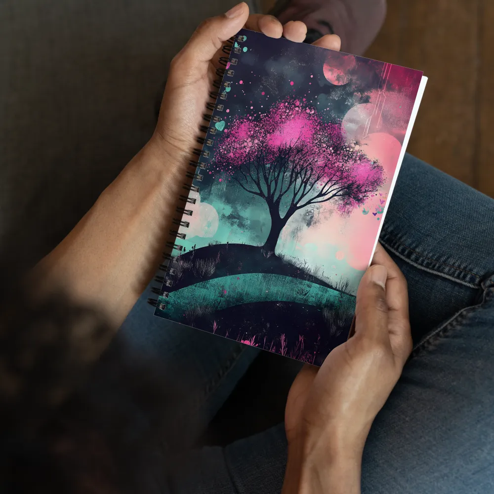 Dreamy Cherry Blossom Tree 
 Spiral Notebook | 140 pages