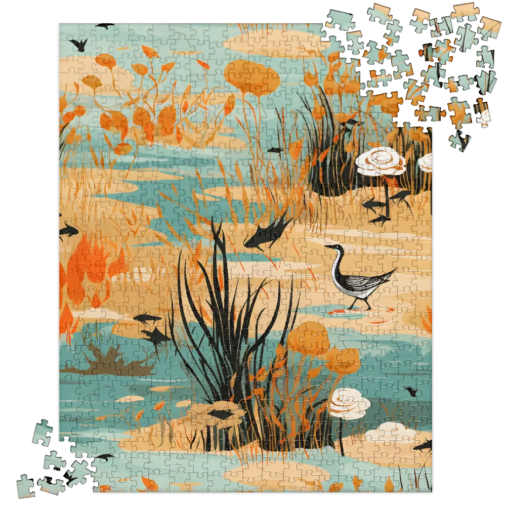 Wetland Serenity 
 Jigsaw Puzzle in Tin Box