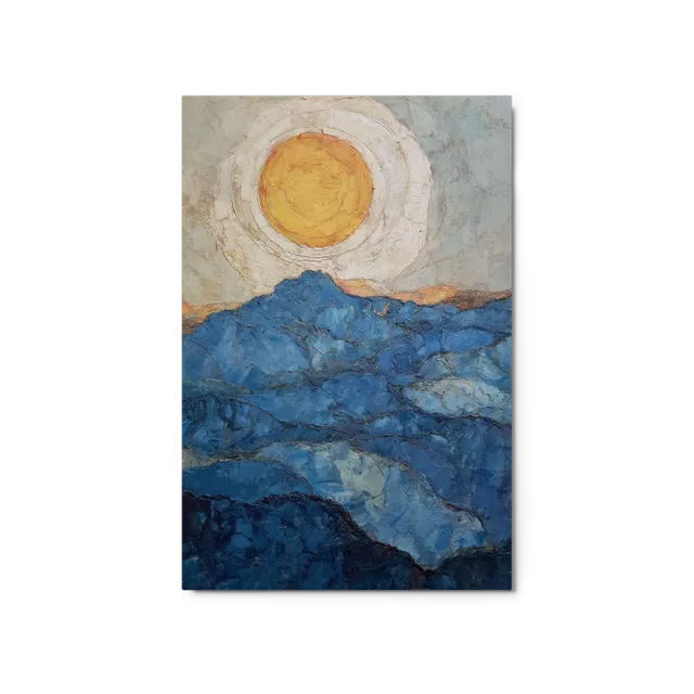 Golden Sun Over Blue Mountains | Art Print