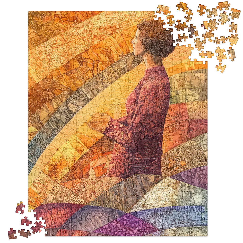 Contemplative Patchwork Profile 
 Jigsaw Puzzle