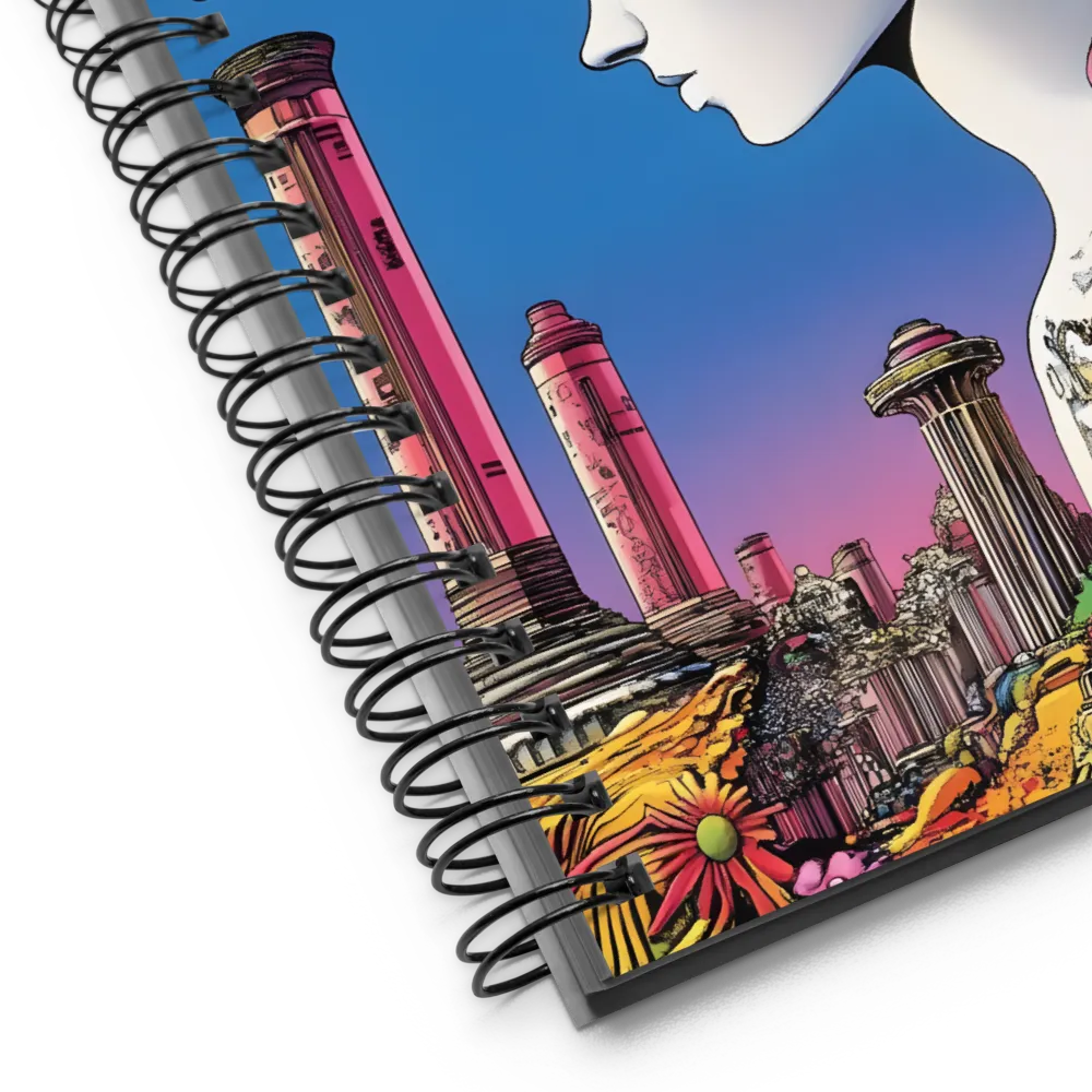 Psychedelic Dreamscape Portrait 
 Spiral Notebook | 140 pages