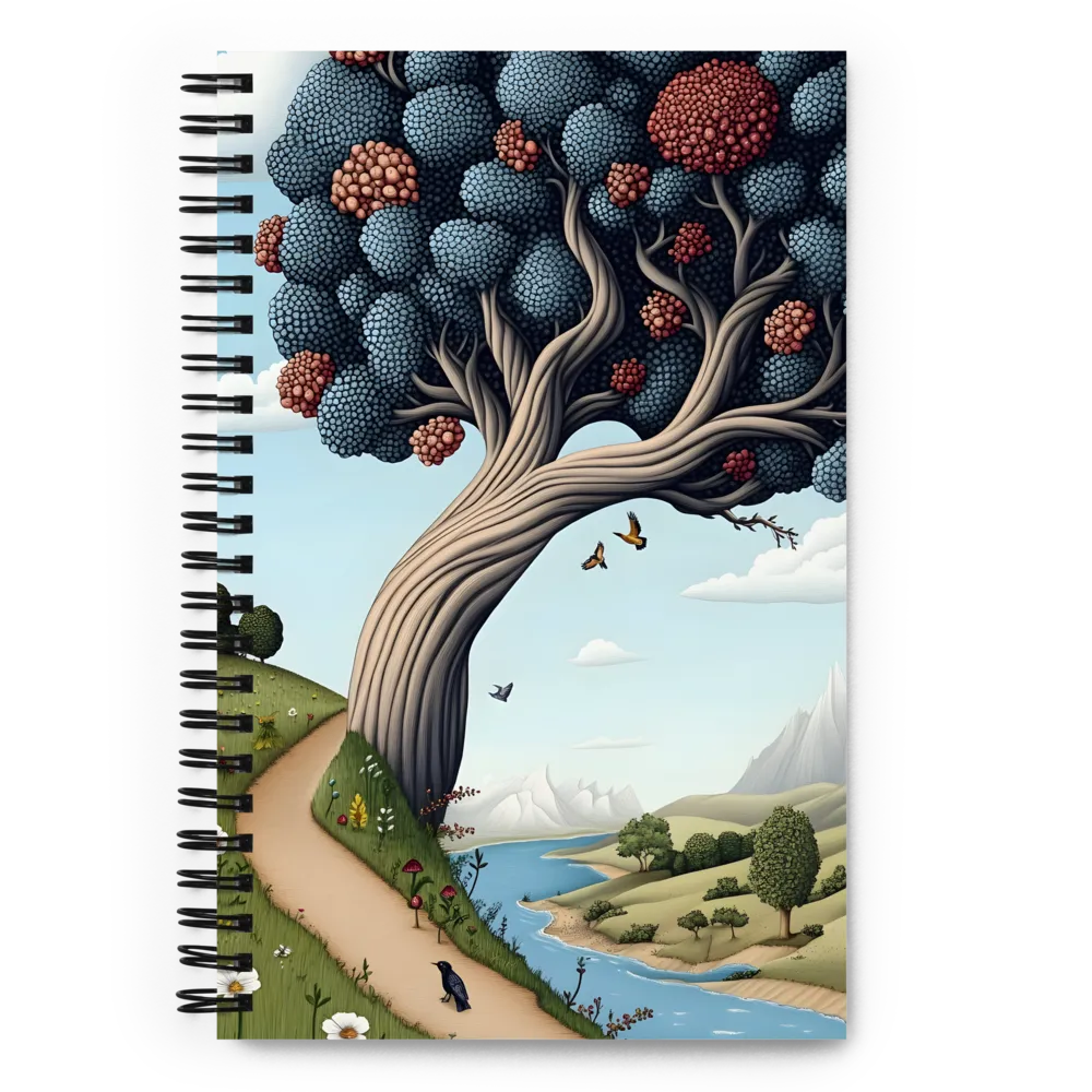 Whimsical Textured Tree 
 Spiral Notebook | 140 pages