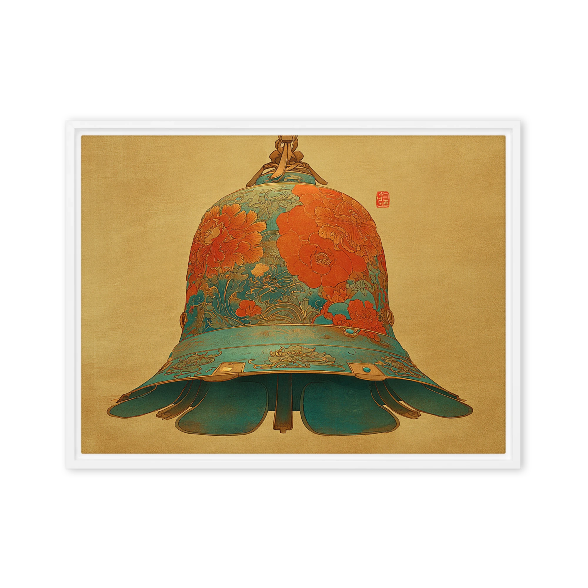 Golden Peony Bell | Art Print
