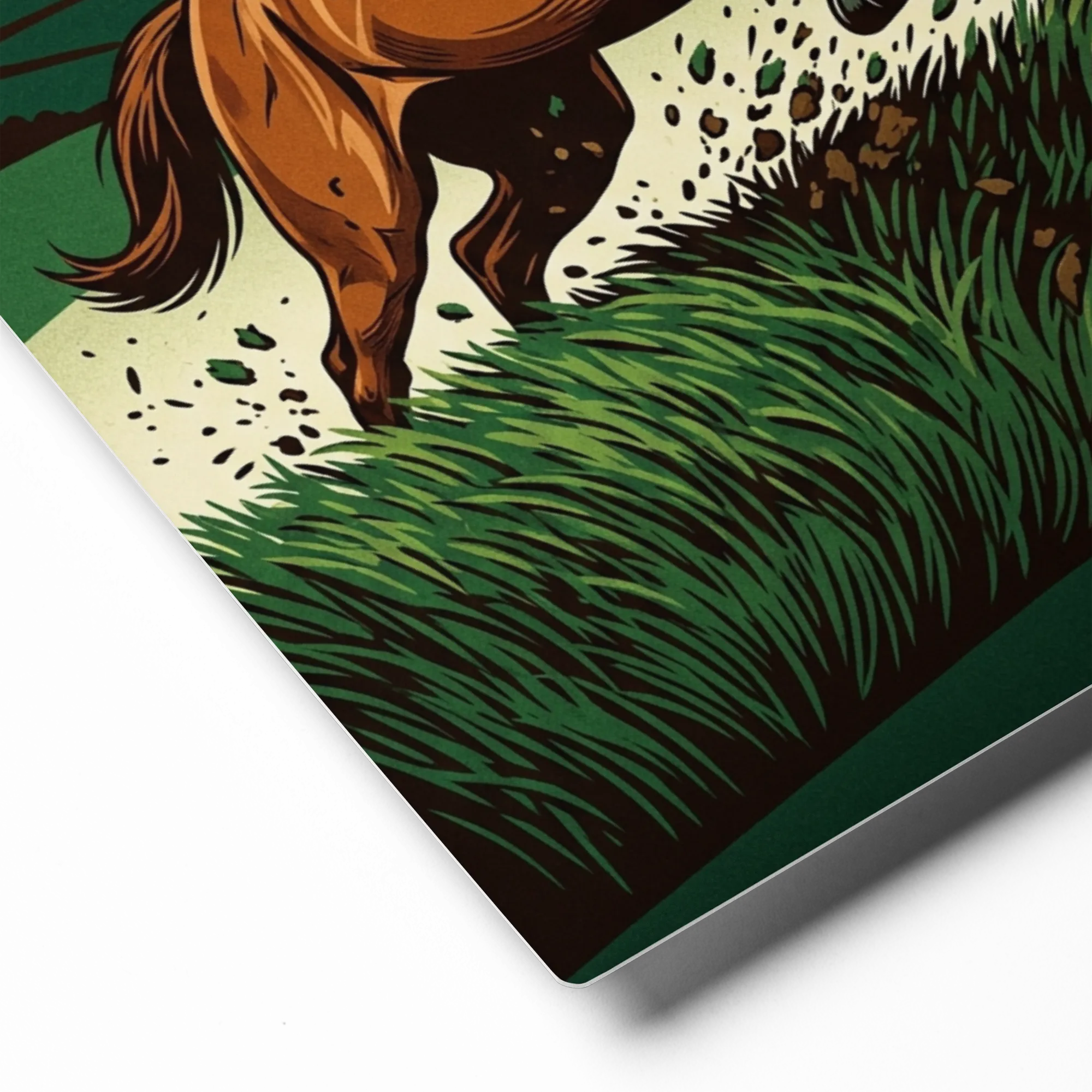 Over the Hedge 
 Canvas with White Frame