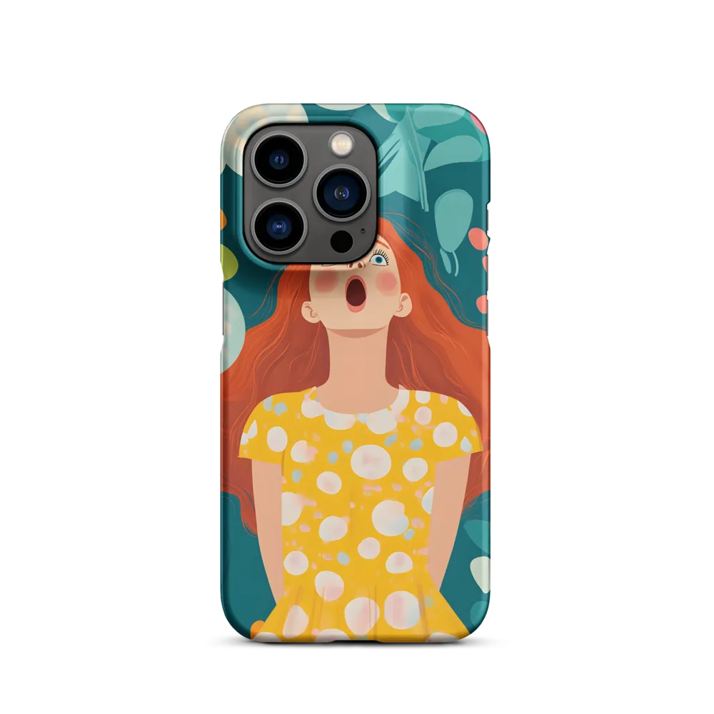 Girl in Yellow Dress with Bubbles | Phone Case