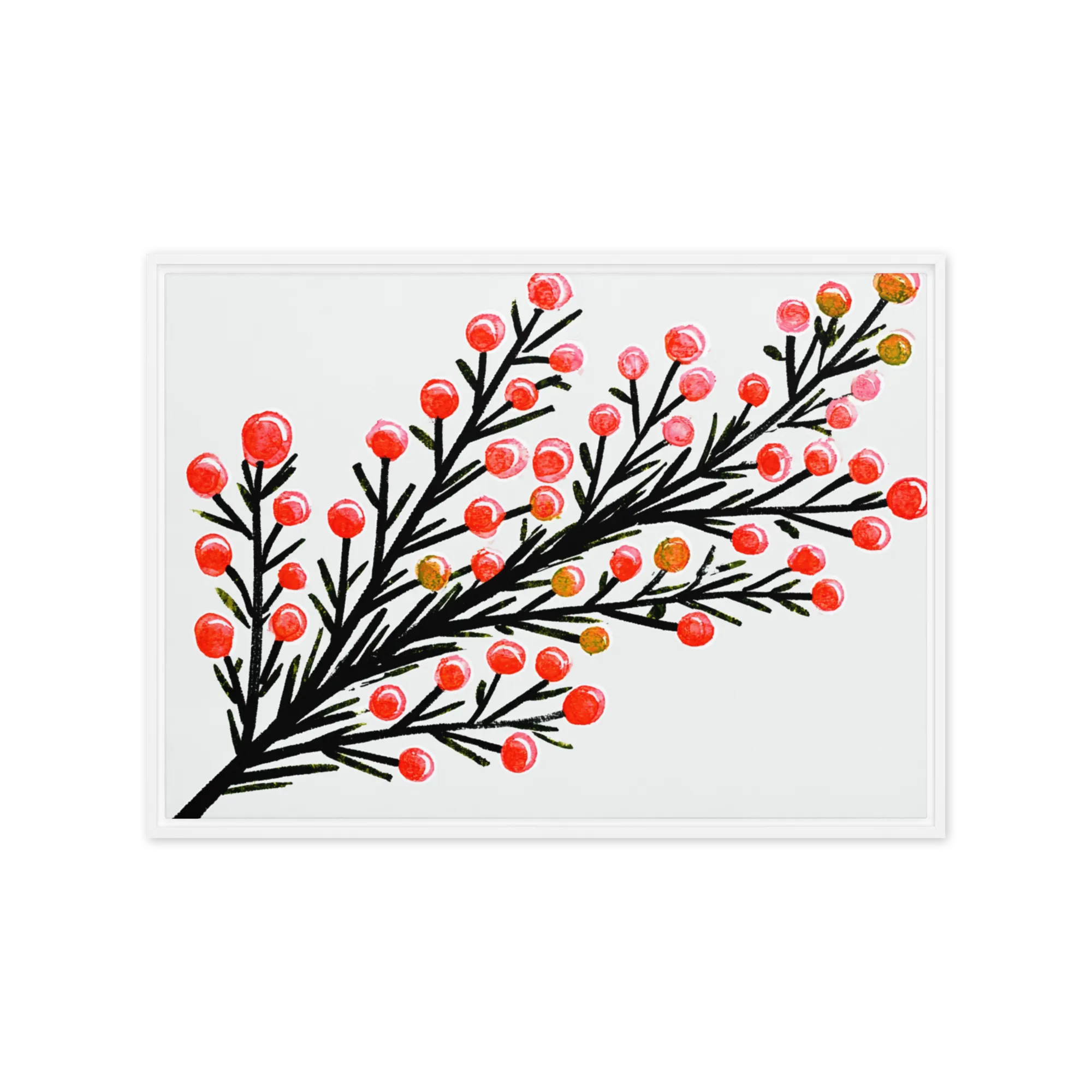 Winter Berries 
 Canvas with Brown Frame