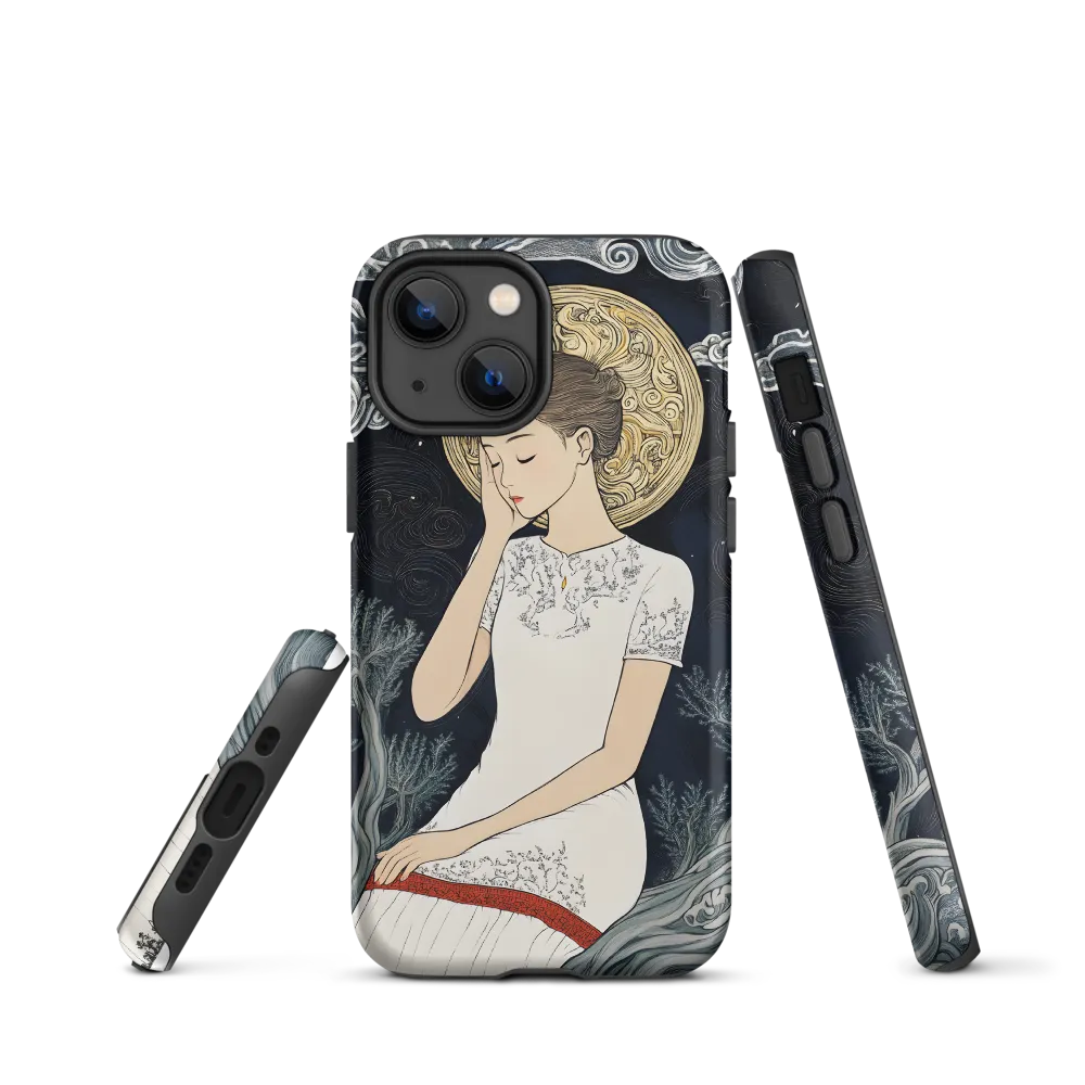 Woman in Nature with Moon | Phone Case