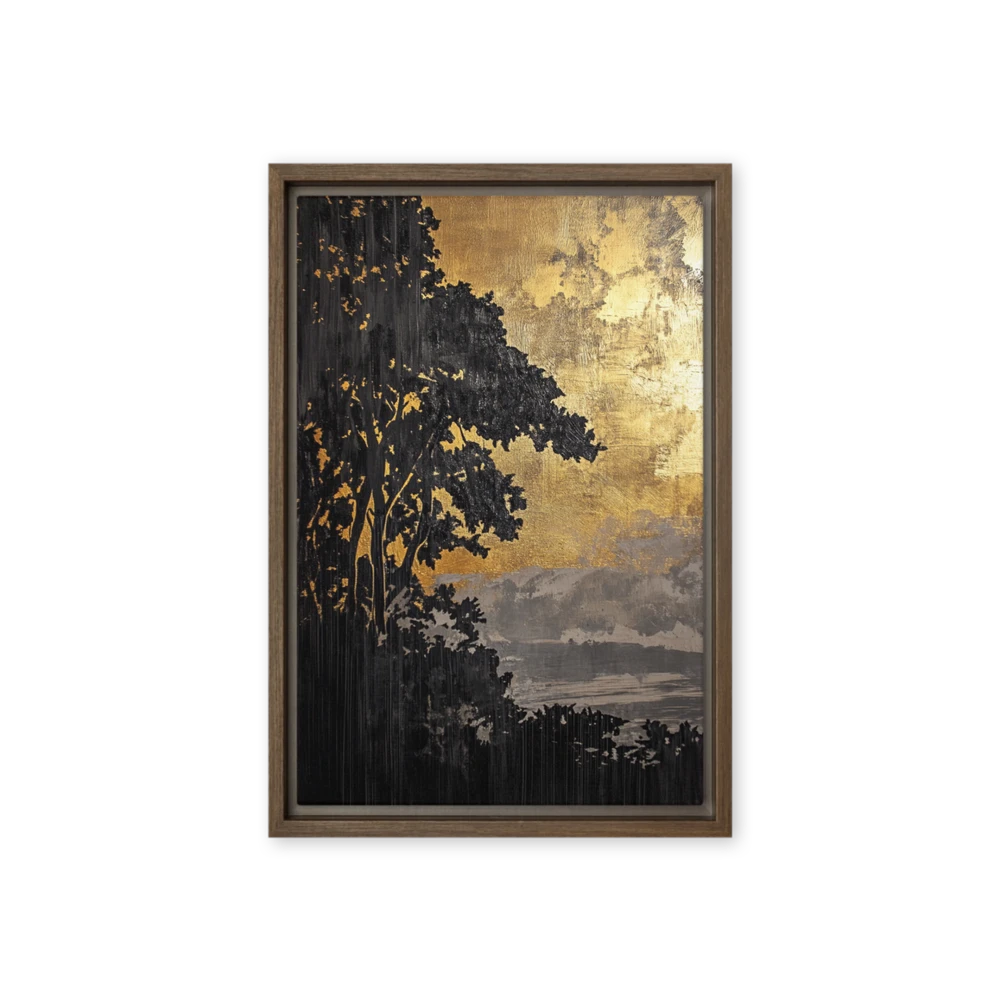 Gilded Forest Silhouette | Art Print