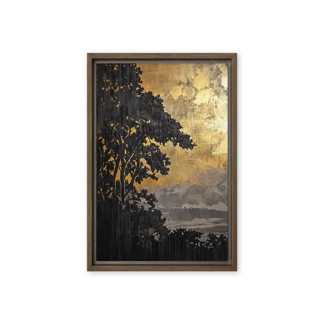 Gilded Forest Silhouette | Art Print