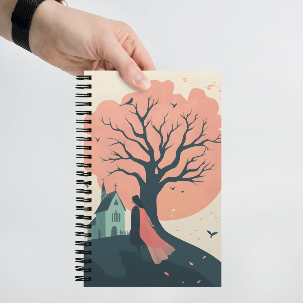 Solitary Tree, Distant Church 
 Spiral Notebook | 140 pages