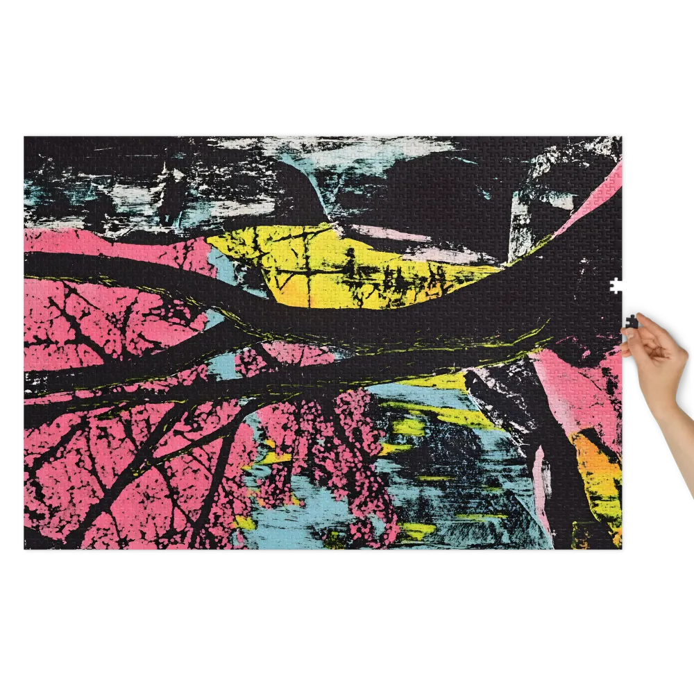 Blossom in Neon Forest 
 Jigsaw Puzzle in Tin Box
