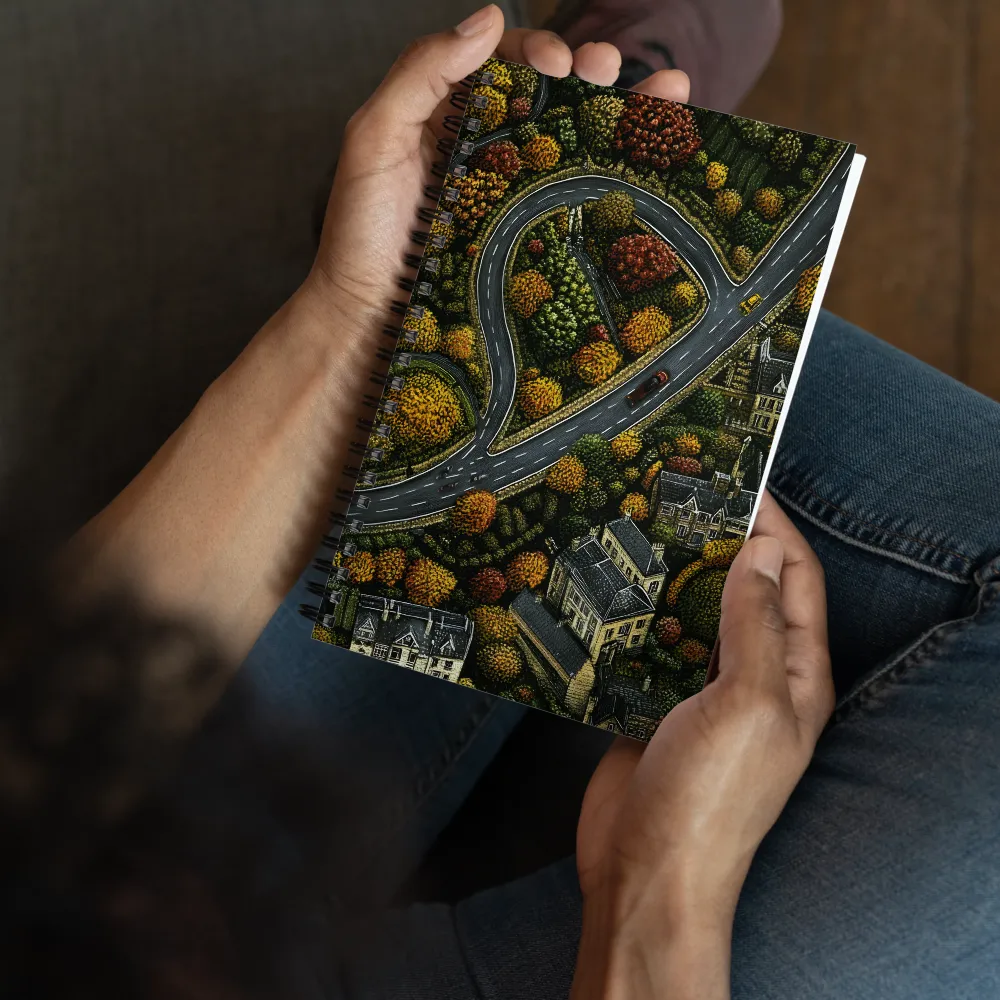 Autumnal Journey Overhead 
 Spiral Notebook | 140 pages