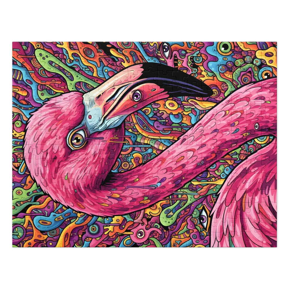 Psychedelic Flamingo | Jigsaw Puzzles