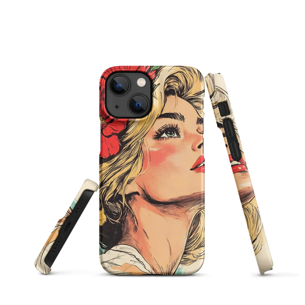 Floral Headdress Woman Portrait | Phone Case