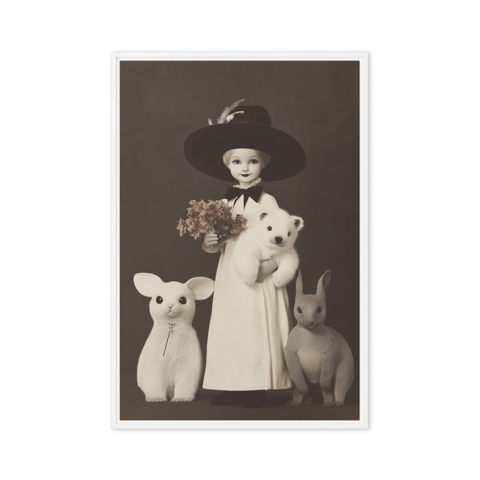 Whimsical Sepia Portrait | Art Print