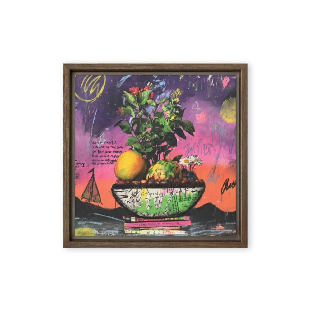 Botanical Still Life with Graffiti | Art Print